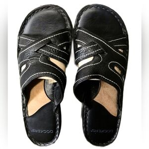 Docker’s Black Leather Sandals | 7